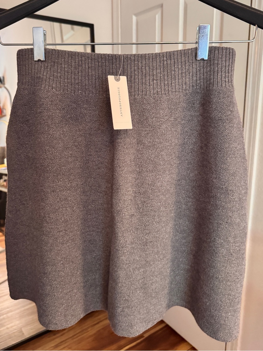 Maeve by Anthropologie Grey Knit Skirt NWT